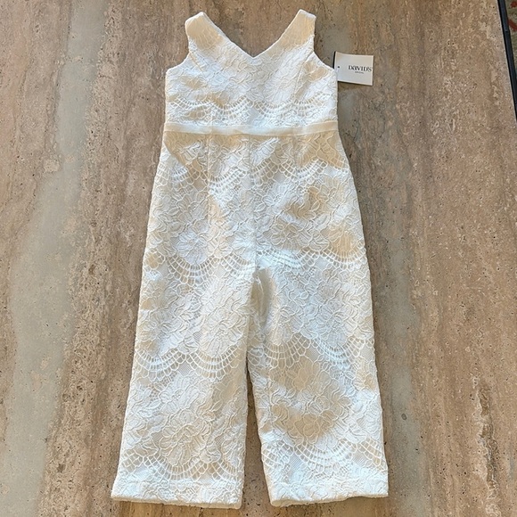 DAVIDS BRIDAL Toddler Lace Jumpsuit, NWT. - Picture 1 of 4